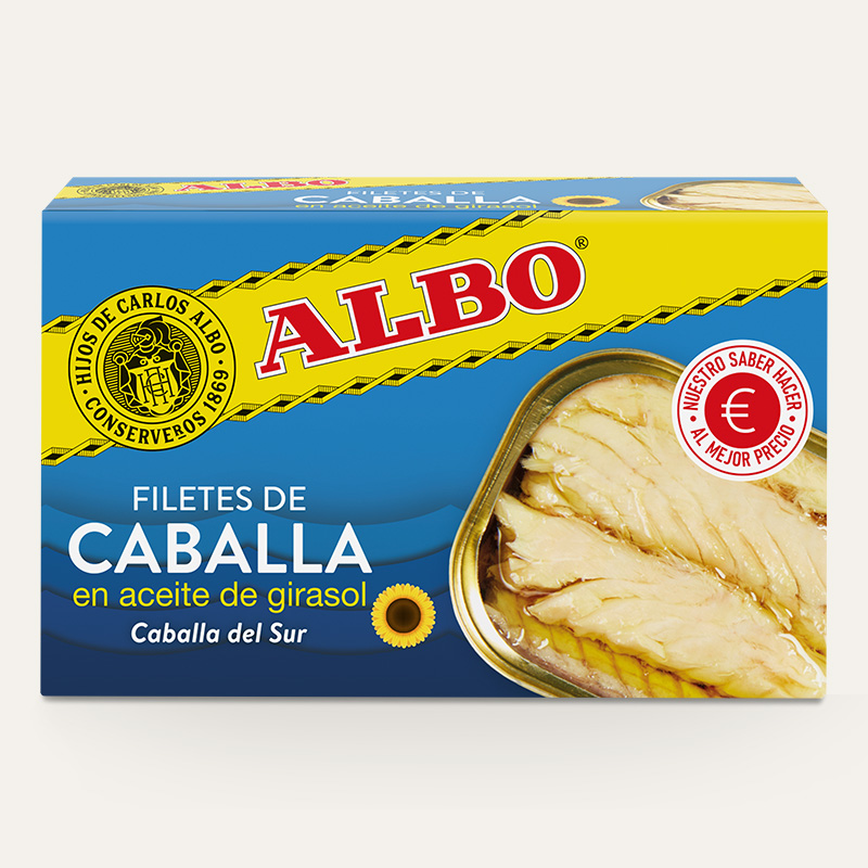 Filetes de caballa en aceite de girasol