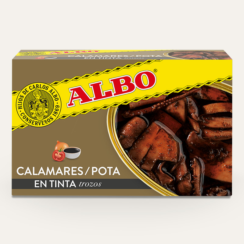 Calamares / Pota en trozos en tinta