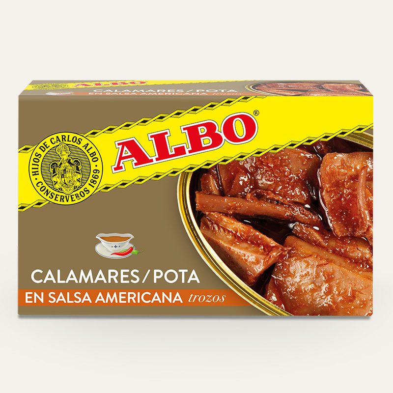 Calamares / Pota en trozaos en Salsa Americana
