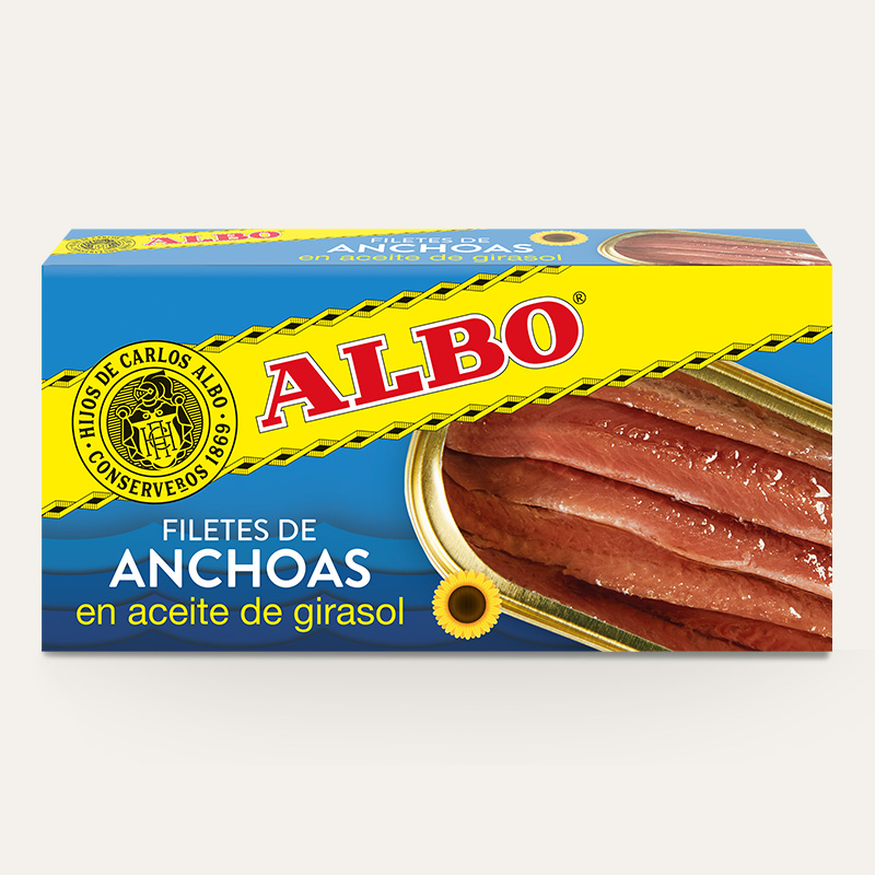 Filetes de anchoas en aceite de girasol