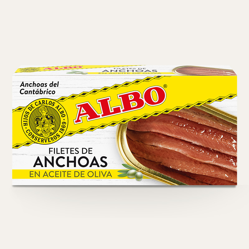 Filetes de anchoas ena ceite de oliva